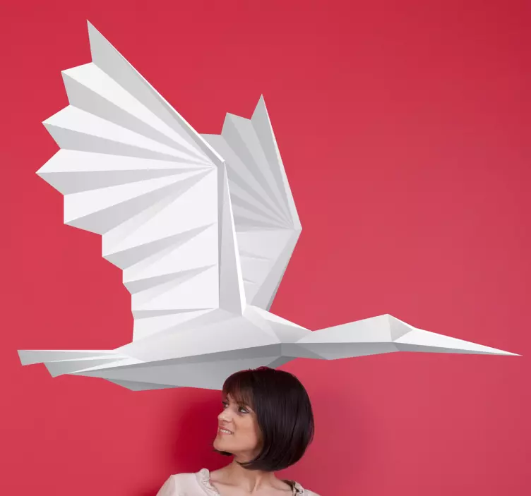 Paper Bird Wall Sticker - TenStickers