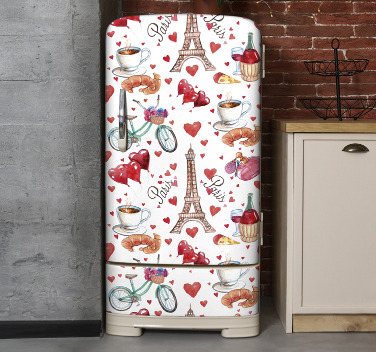 Parisian Romance Wrap fridge sticker - TenStickers