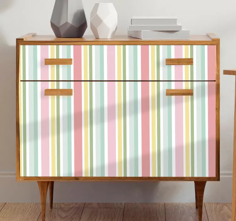 Pastel Stripe Pattern plain sticker - TenStickers