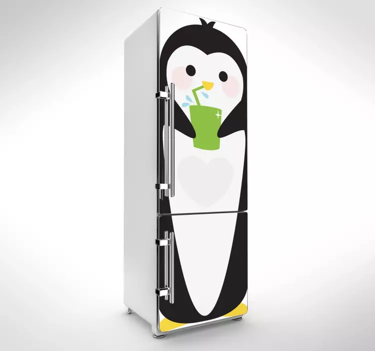 Penguin Fridge Sticker - TenStickers