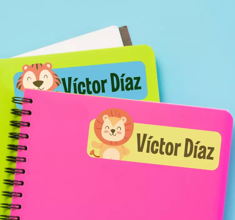 Personalised Animal Notebook  Sticker - TenStickers