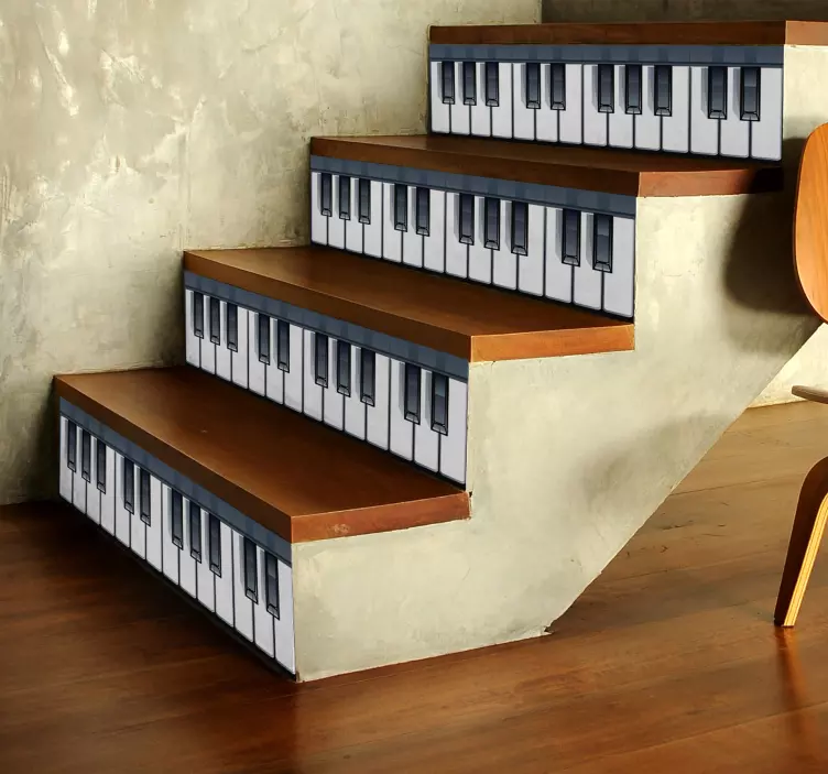 Piano Keys Stair Decals - TenStickers