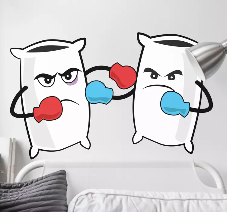 Pillow Fight Decorative Sticker - TenStickers