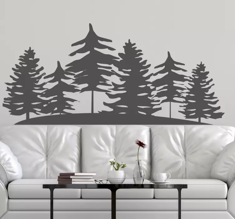 Plant sticker silhouette tree design - TenStickers
