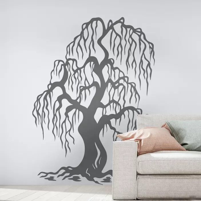 Plant sticker willow tree silhouette - TenStickers