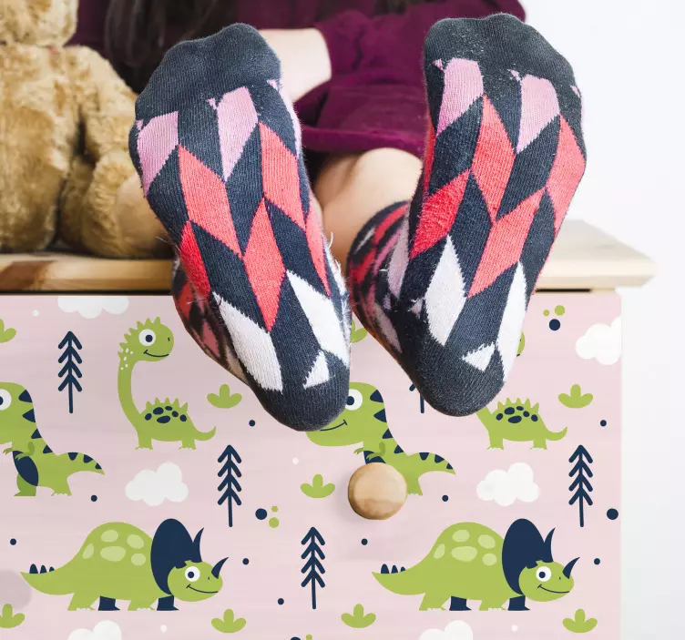 Playful Dinosaur Theme wall sticker - TenStickers