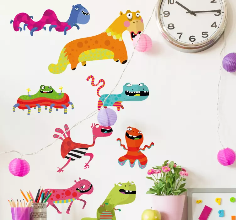 Playful Monster Collection wall stickers for kid - TenStickers
