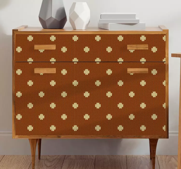 Polka Dot Motif furniture sticker - TenStickers