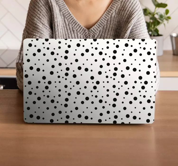 Polka Dot Pattern laptop skin - TenStickers