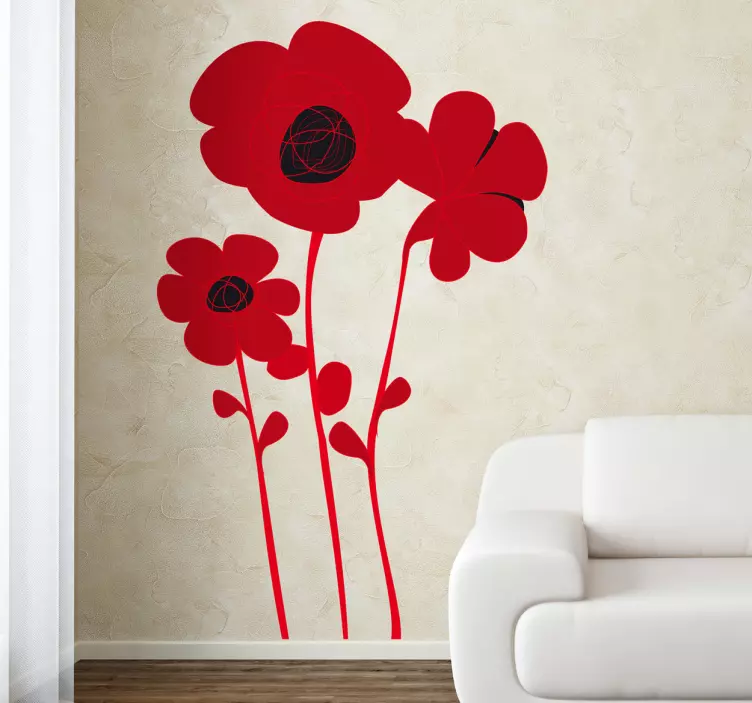 Poppy Wall Sticker - TenStickers