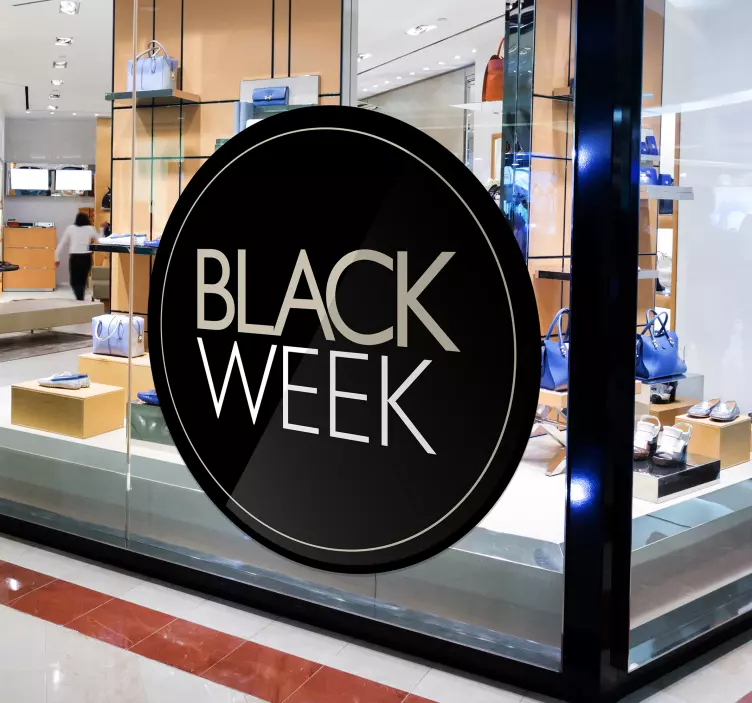 promotional black week sale sticker - TenStickers