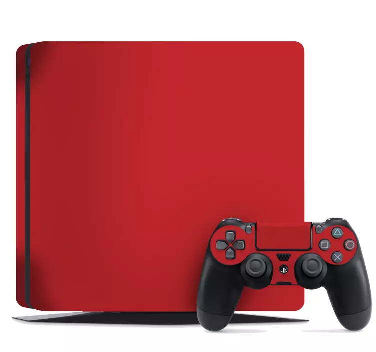 Ps4 skin vibrant red console skin - TenStickers