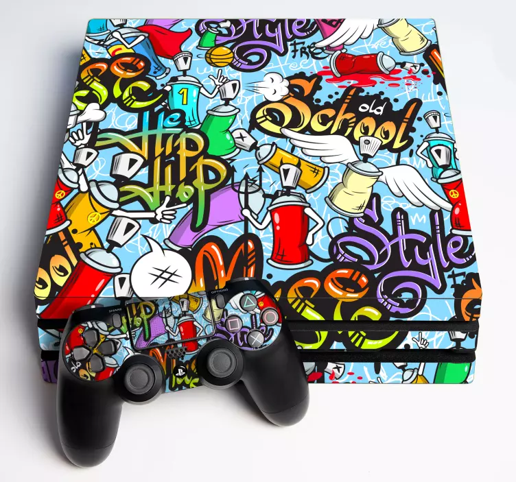 Ps4 skin vibrant urban aesthetic - TenStickers
