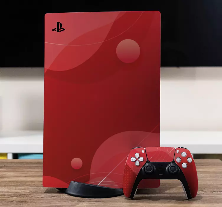 Ps5 skin sleek red design - TenStickers