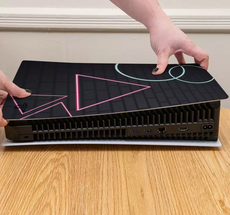Ps5 skin with geometric shapes design - TenStickers