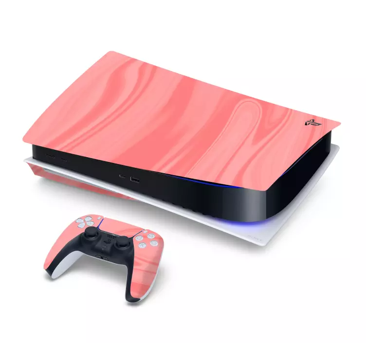 Ps5 skin with sleek pink finish - TenStickers