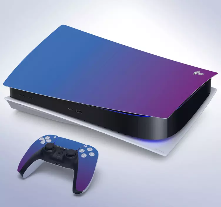 Purple blue abstract background PS5 stickers - TenStickers