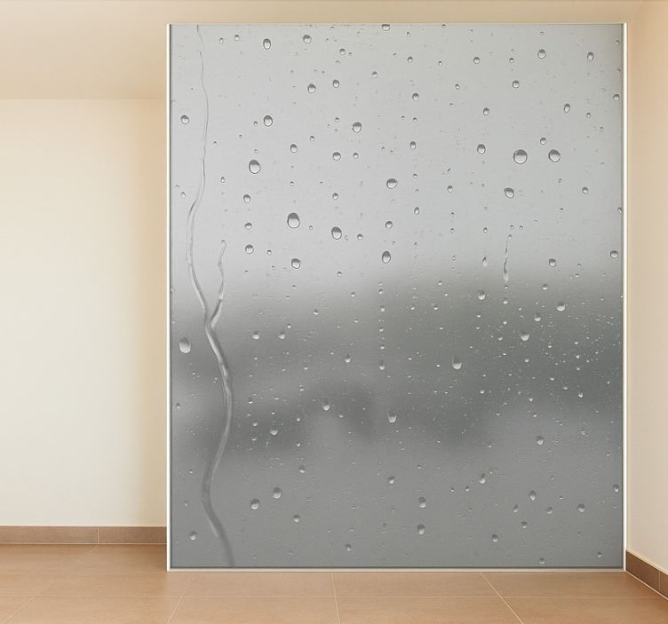 Rainy Windowpane shower screen sticker - TenStickers