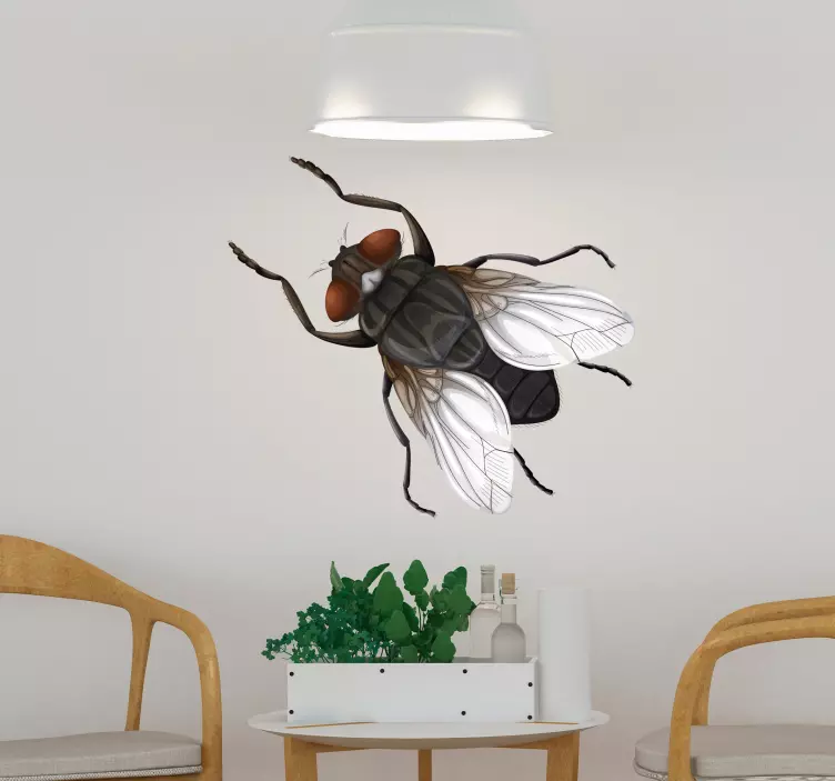 Realistic Fly Illustration insect sticker - TenStickers