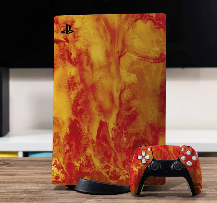 Red lava  PS5  vinyl sticker - TenStickers