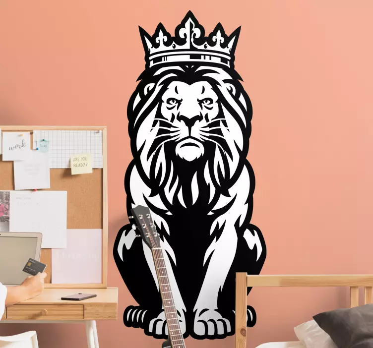 Regal Lion Emblem wall sticker - TenStickers