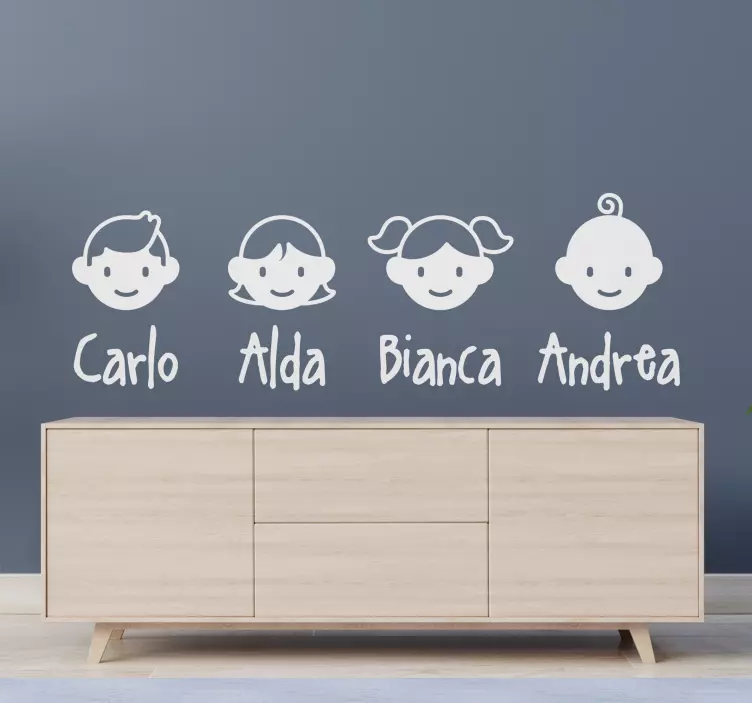 Relatives text wall sticker - TenStickers