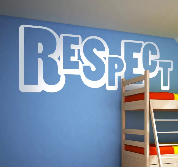 Respect Text Sticker - TenStickers