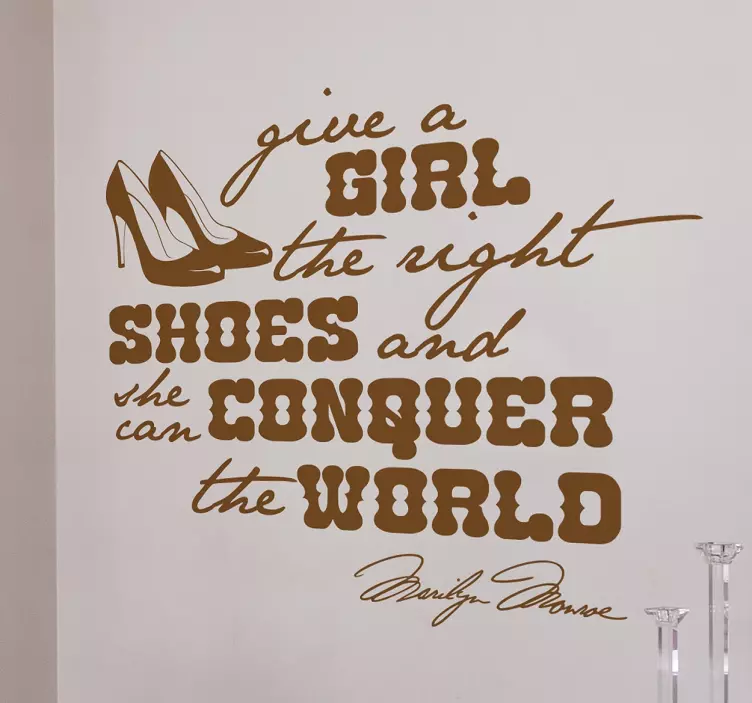 Right Shoes Marilyn Monroe Quote Wall Sticker - TenStickers