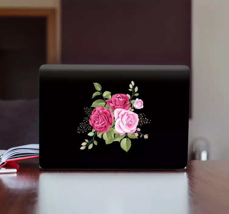 Rose flower composition laptop skin - TenStickers