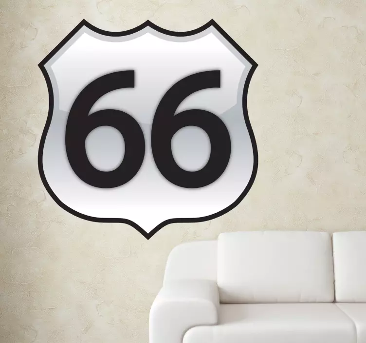 Route 66 Wall Sticker - TenStickers