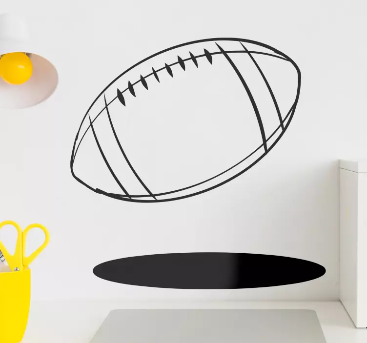 Rugby ball rugby wall sticker - TenStickers