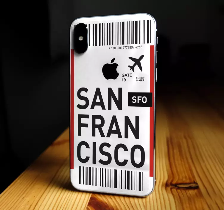 San Francisco ticket iPhone sticker - TenStickers