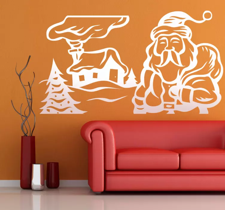 Santa's House Sticker - TenStickers