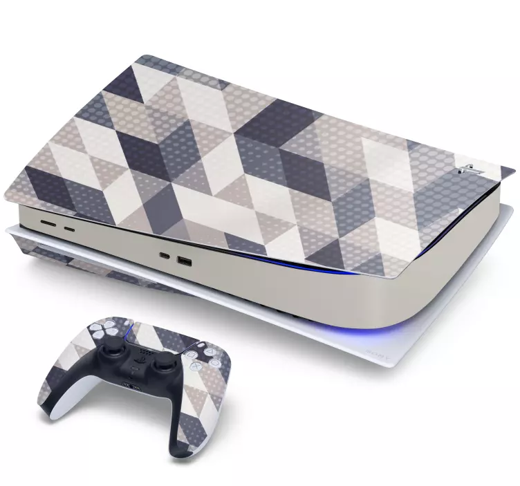 Scandinavian geometric PS5 sticker - TenStickers