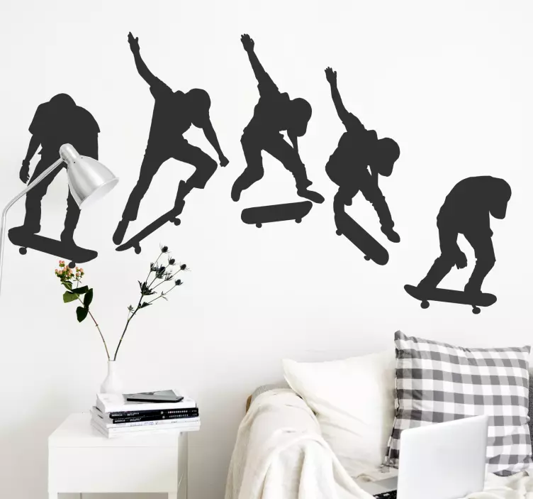 Skate evolution  extreme sports sticker - TenStickers