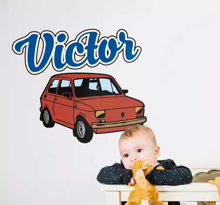 Small car wall vinyl sticker - TenStickers