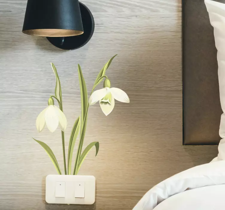 Snowdrop plant flower wall sticker - TenStickers