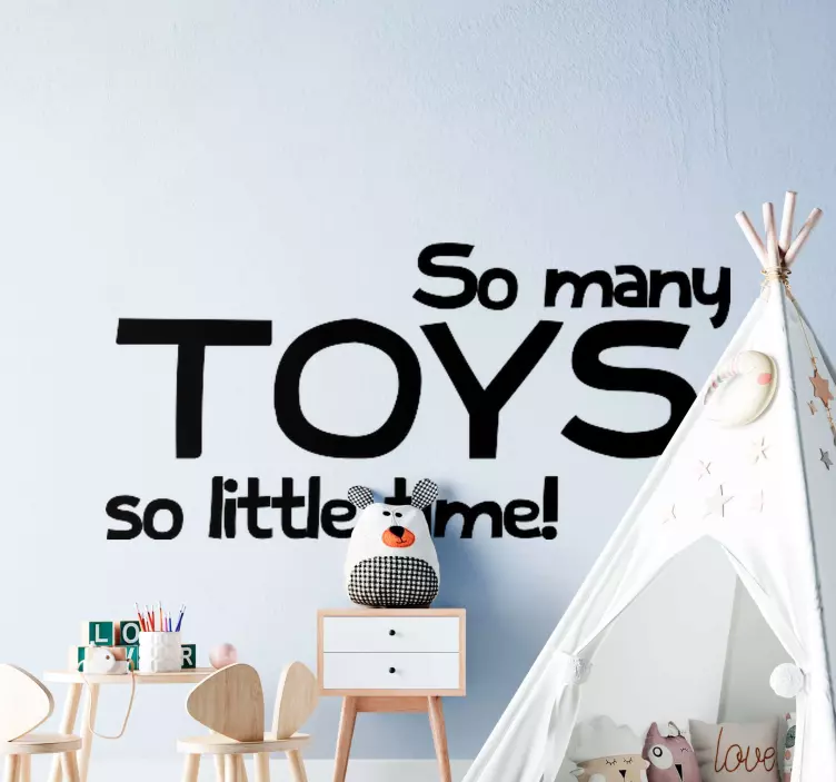 Toys quote Children's Bedroom wall Sticker - TenStickers