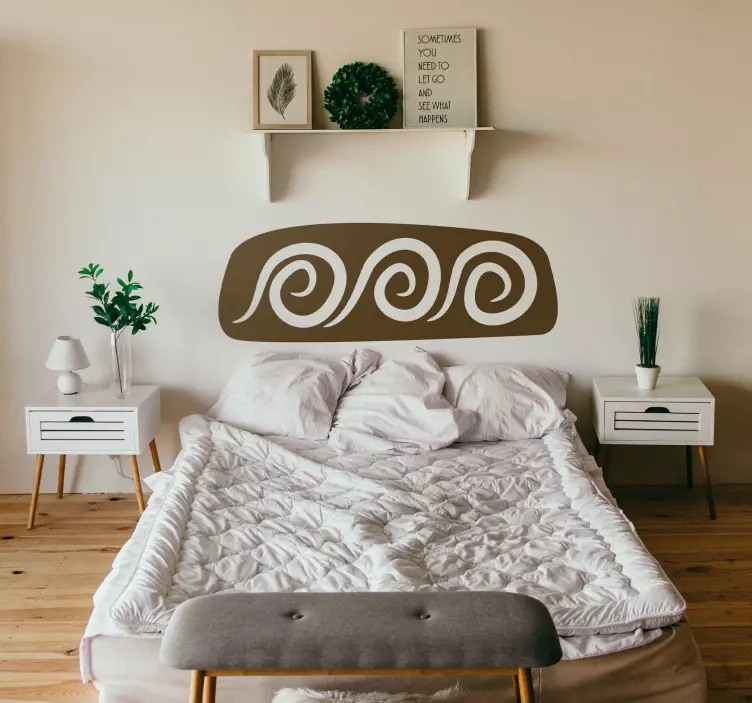 Spirals Headboard Wall Decal - TenStickers