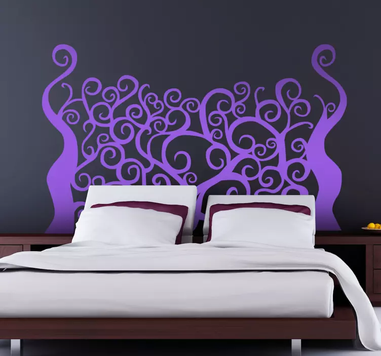 Spooky Forest Headboard Wall Decal - TenStickers