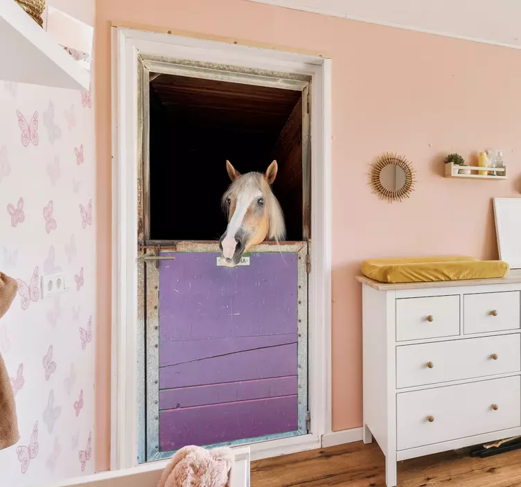 Stable Horse  glass door sticker - TenStickers