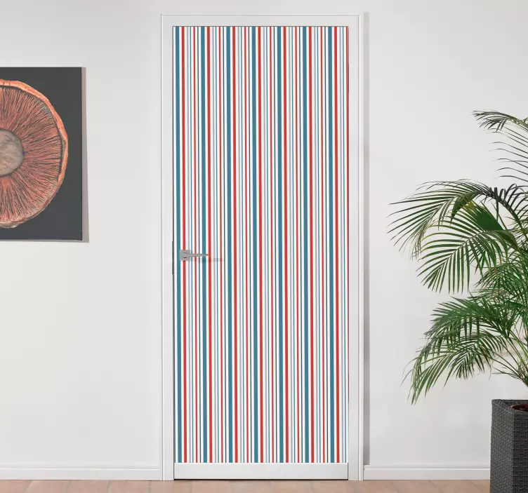 Striped Door Shielding door sticker - TenStickers
