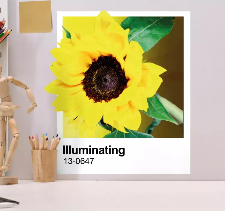 Sunflower floral wall sticker - TenStickers