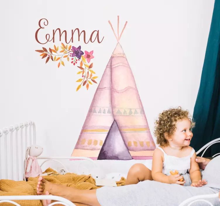 Teepee Customisable Wall Sticker - TenStickers