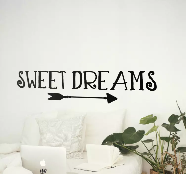 Text sticker dream phrase arrow - TenStickers
