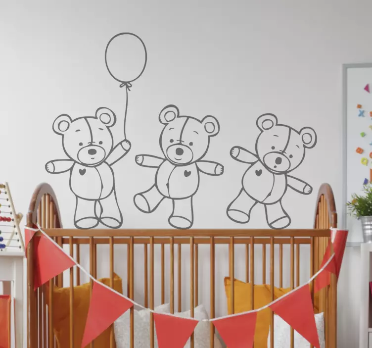 The three bears children´s wall sticker - TenStickers
