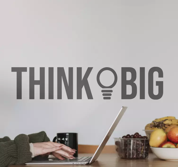 Think big quote inspirational  sticker - TenStickers