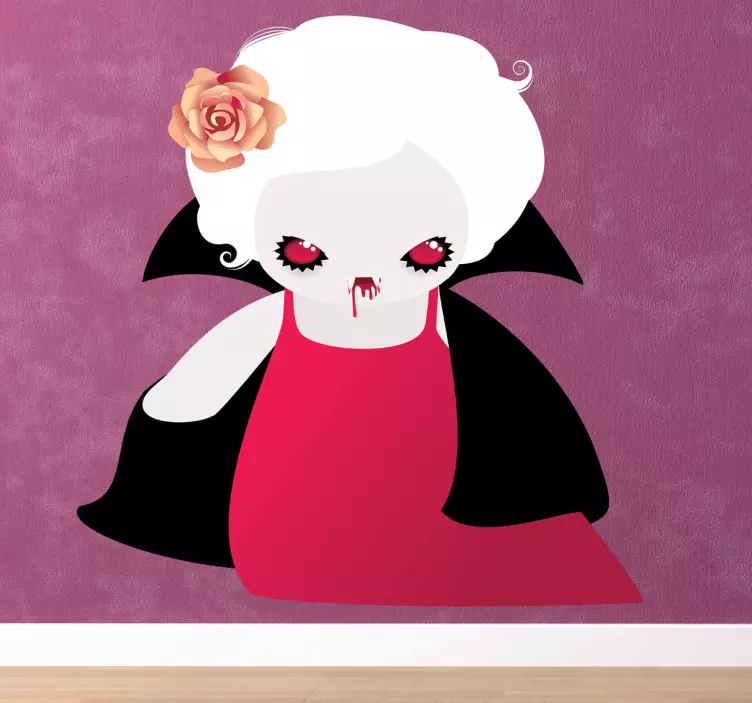 Thirsty Vampire Kids Sticker - TenStickers