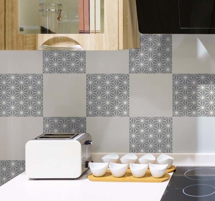 Tile sticker geometric shape stickers - TenStickers