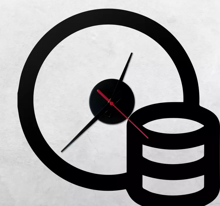 Monocolour design with coins clock wall sticker - TenStickers